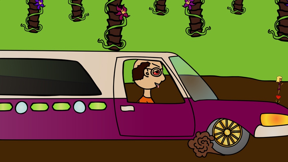 Miserable Marv out taking a joy ride a screenshot from the animated cartoon series Pancake Paradise!